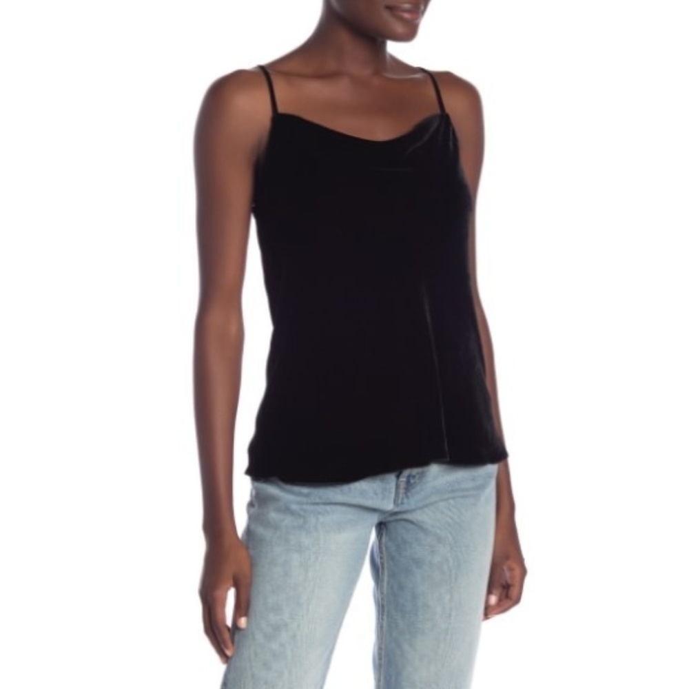 Joie Brandee B Sleeveless Velour Cami Top, Caviar